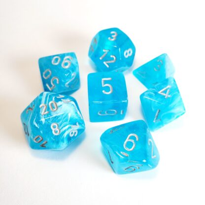 Dice Set - 4-20 - Luminary Sky w/Silver