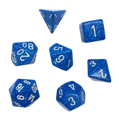 Dice Set - 4-20 - Speckled Poly Water