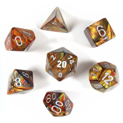 Dice Set - 4-20 - Lustrous Gold w/Silver