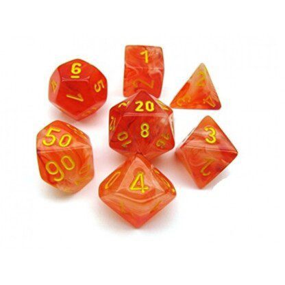 Dice Set - 4-20 - Ghostly Glow Orange/Yellow