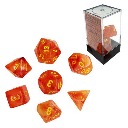 Dice Set - 4-20 - Ghostly Glow Orange/Yellow - Image 3