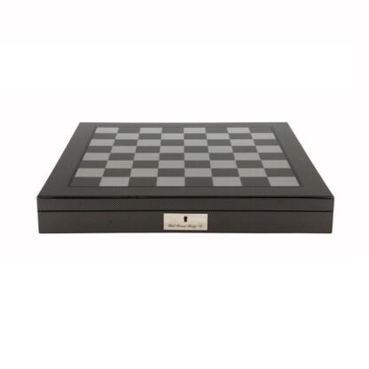 Chess Board - 40cm - Black and White Carbon Fibre Box