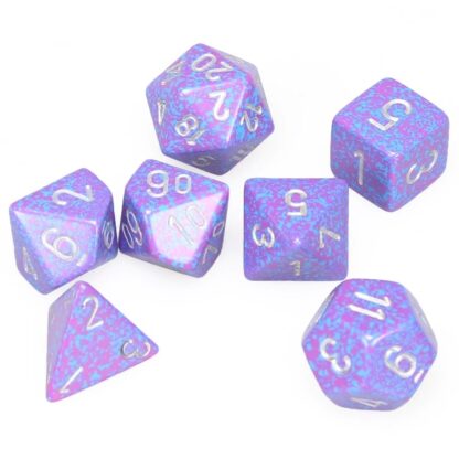 Dice Set - 4-20 - Speckled Silver Tetra