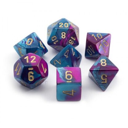 Dice Set - 4-20 - Gemini Purple - Teal w/Gold