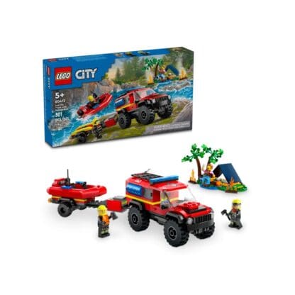 City - 4x4 Fire Truck with Rescue Boat - Image 2