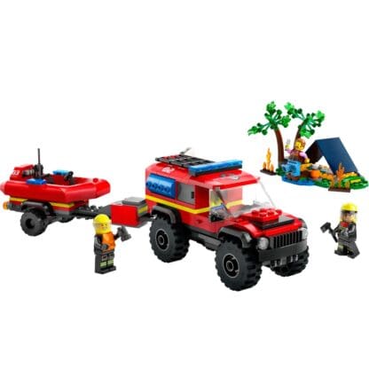 City - 4x4 Fire Truck with Rescue Boat - Image 3