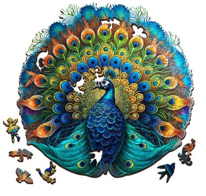 Peacock 200pc Wooden Jigsaw Puzzle - Image 2