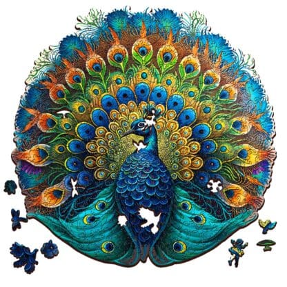 Peacock 200pc Wooden Jigsaw Puzzle - Image 3