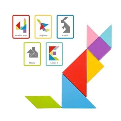 Tangram Play Wooden Puzzle - Image 3