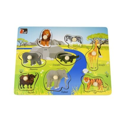 2 in 1 Wild Animal Peg Puzzle