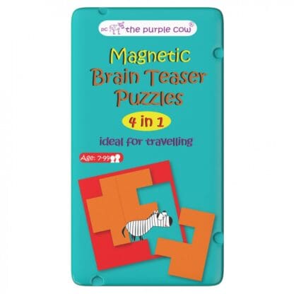 Magnetic Brain Teaser Puzzles 4 in 1 (Purple Cow)