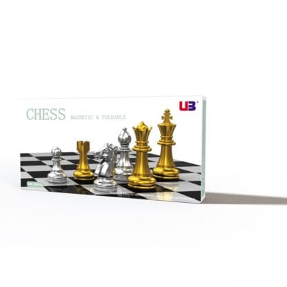 Chess Set 10in Gold and Silver