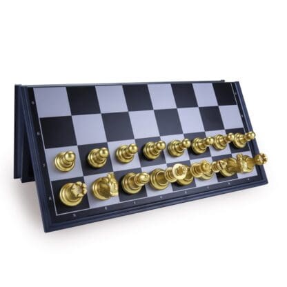 Chess Set 10in Gold and Silver - Image 3